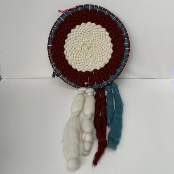 Large Dream Catcher Mandela Wool,Rabbit Fur,, Feathers 40" LONG - Picture 6 of 7